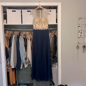 Dancing Queen Navy Blue Prom Dress